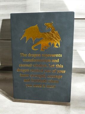 Gold Dragon Journal with Inspirational Quote-NWT